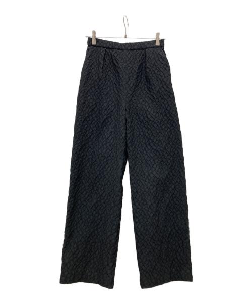 essence of ANAYI（エッセンスオブアナイ）essence of ANAYI (エッセンスオブアナイ) ジャガードパンツ ブラック サイズ:S 未使用品の古着・服飾アイテム