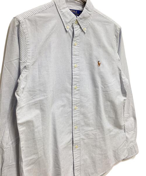POLO RALPH LAUREN（ポロ・ラルフローレン）POLO RALPH LAUREN (ポロ・ラルフローレン) クラシック フィット ストライプド オックスフォード シャツ ブルー サイズ:M 未使用品の古着・服飾アイテム