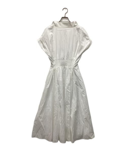 JENNE（ジェンヌ）JENNE (ジェンヌ) コットンエアリータックワンピース ホワイト サイズ:Lの古着・服飾アイテム