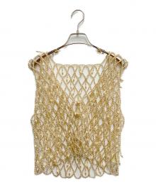 Diagram（ダイアグラム）の古着「パールベスト」｜ベージュ