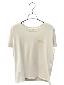 CELINE（セリーヌ）の古着「エンブロイダリーロゴTシャツ」｜ホワイト