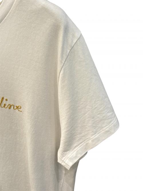 CELINE（セリーヌ）CELINE (セリーヌ) エンブロイダリーロゴTシャツ ホワイト サイズ:Ｌの古着・服飾アイテム