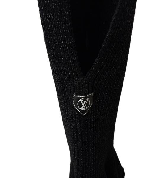 LOUIS VUITTON（ルイ ヴィトン）LOUIS VUITTON (ルイ ヴィトン) フレアヘムリブニット ブラック サイズ:Sの古着・服飾アイテム