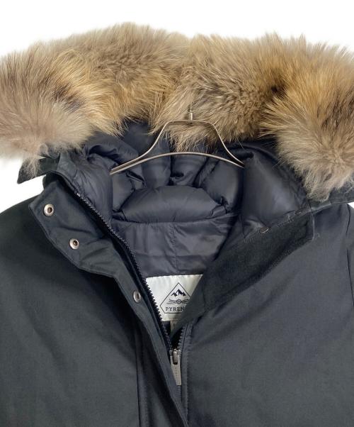 Pyrenex（ピレネックス）Pyrenex (ピレネックス) BORDEAUX FUR ダウンジャケット　アウター　ブルガリア製 ブラック サイズ:JP 44の古着・服飾アイテム