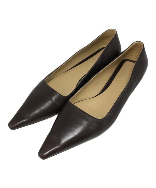 BOTTEGA VENETA（ボッテガベネタ）BOTTEGA VENETA (ボッテガベネタ) ポインテッドトゥパンプス ブラウン サイズ:38の古着・服飾アイテム