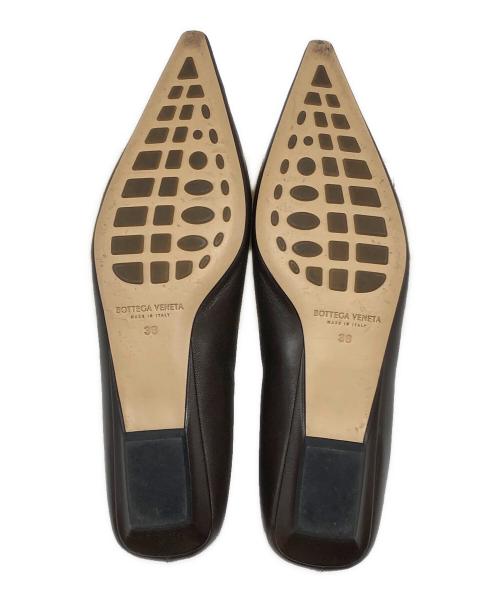 BOTTEGA VENETA（ボッテガベネタ）BOTTEGA VENETA (ボッテガベネタ) ポインテッドトゥパンプス ブラウン サイズ:38の古着・服飾アイテム