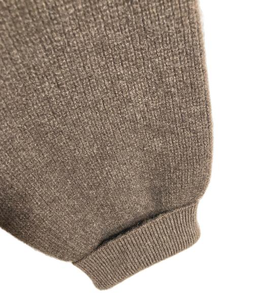 GALERIE VIE（ギャルリーヴィー）GALERIE VIE (ギャルリーヴィー) モンゴルヤク ジップアップカーディガン ブラウン サイズ:FREE 未使用品の古着・服飾アイテム