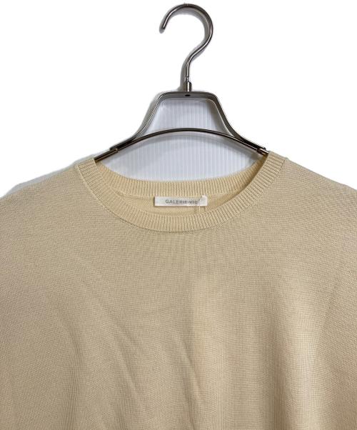 GALERIE VIE（ギャルリーヴィー）GALERIE VIE (ギャルリーヴィー) ウーステッドウール ラウンドネックプルオーバー　ニット　25年モデル イエロー サイズ:FREE 未使用品の古着・服飾アイテム