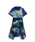 VIVIENNE TAMヴィヴィアンタム）の古着「Night blooming waterlily print ドレス」｜ブルー