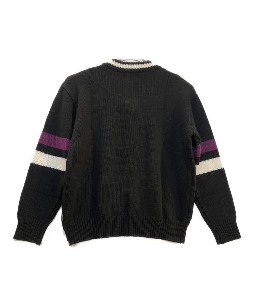 UNALLOYED（アナロイド）UNALLOYED (アナロイド) コラボレーションVネック長袖ニット ブラック サイズ: Free 未使用品の古着・服飾アイテム