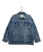 JOSE MOONジョゼムーン）の古着「OVER DENIM JACKET with PEARL」｜インディゴ