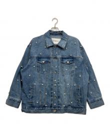 JOSE MOON（ジョゼムーン）の古着「OVER DENIM JACKET with PEARL」｜インディゴ