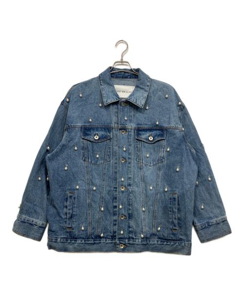JOSE MOON（ジョゼムーン）JOSE MOON (ジョゼムーン) OVER DENIM JACKET with PEARL インディゴ サイズ:Fの古着・服飾アイテム