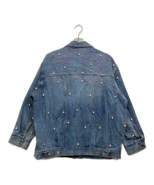 JOSE MOON（ジョゼムーン）JOSE MOON (ジョゼムーン) OVER DENIM JACKET with PEARL インディゴ サイズ:Fの古着・服飾アイテム
