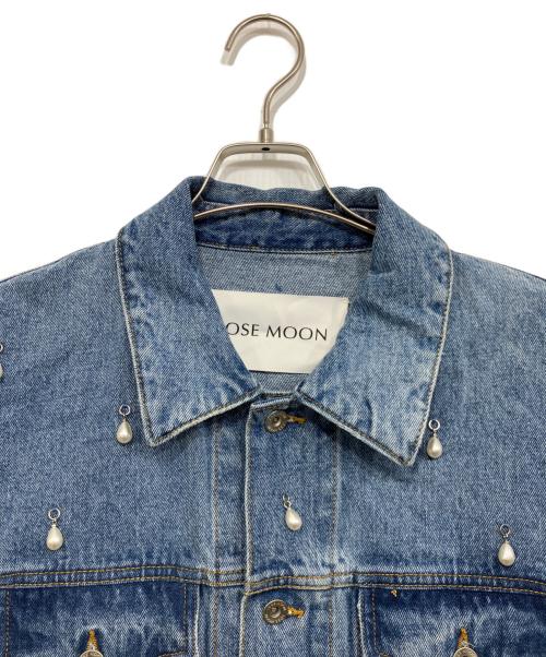 JOSE MOON（ジョゼムーン）JOSE MOON (ジョゼムーン) OVER DENIM JACKET with PEARL インディゴ サイズ:Fの古着・服飾アイテム