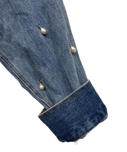 JOSE MOON（ジョゼムーン）JOSE MOON (ジョゼムーン) OVER DENIM JACKET with PEARL インディゴ サイズ:Fの古着・服飾アイテム