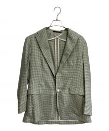 TAGLIATORE（タリアトーレ）の古着「千鳥柄テーラードジャケット」｜グリーン