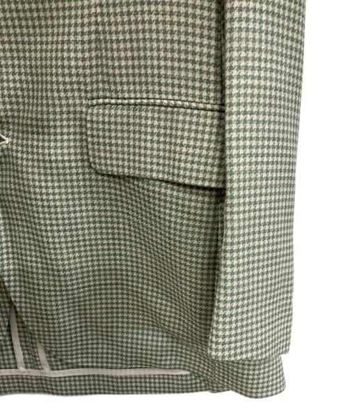 TAGLIATORE（タリアトーレ）TAGLIATORE (タリアトーレ) 千鳥柄テーラードジャケット グリーン サイズ:48の古着・服飾アイテム