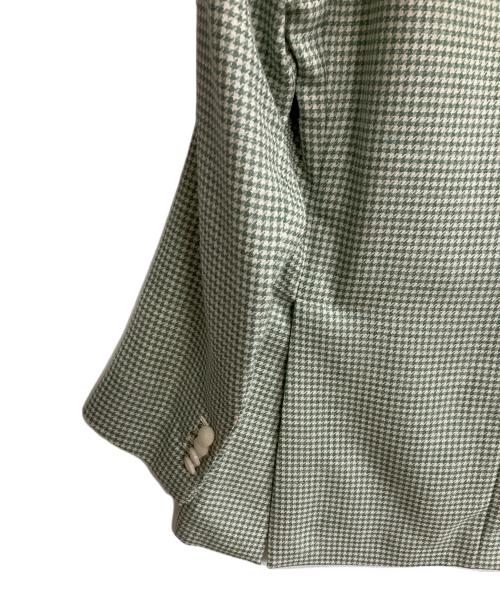 TAGLIATORE（タリアトーレ）TAGLIATORE (タリアトーレ) 千鳥柄テーラードジャケット グリーン サイズ:48の古着・服飾アイテム