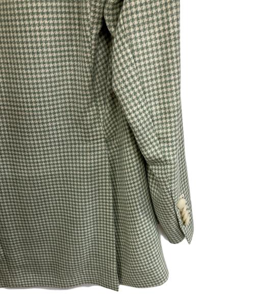 TAGLIATORE（タリアトーレ）TAGLIATORE (タリアトーレ) 千鳥柄テーラードジャケット グリーン サイズ:48の古着・服飾アイテム