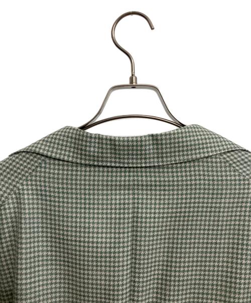 TAGLIATORE（タリアトーレ）TAGLIATORE (タリアトーレ) 千鳥柄テーラードジャケット グリーン サイズ:48の古着・服飾アイテム