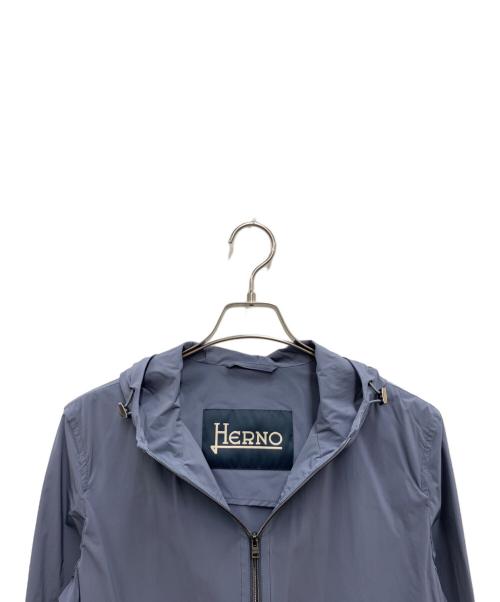 HERNO（ヘルノ）HERNO (ヘルノ) ナイロンフーデッドジャケット ブルー サイズ:50の古着・服飾アイテム