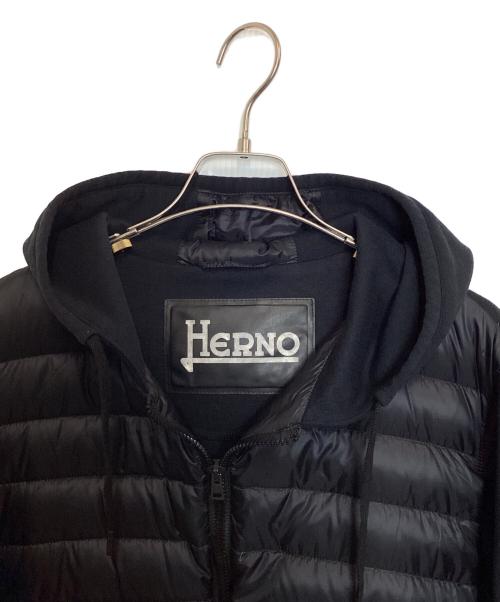 HERNO（ヘルノ）HERNO (ヘルノ) ダウン切替ジップパーカー ブラック サイズ:50の古着・服飾アイテム