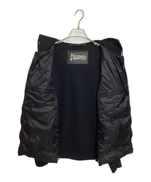 HERNO（ヘルノ）HERNO (ヘルノ) ダウン切替ジップパーカー ブラック サイズ:50の古着・服飾アイテム