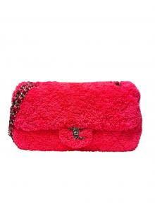 CHANEL（シャネル）の古着「パイルマトラッセ/シングルフラップ25/チェーンショルダーバッグ」｜ピンク