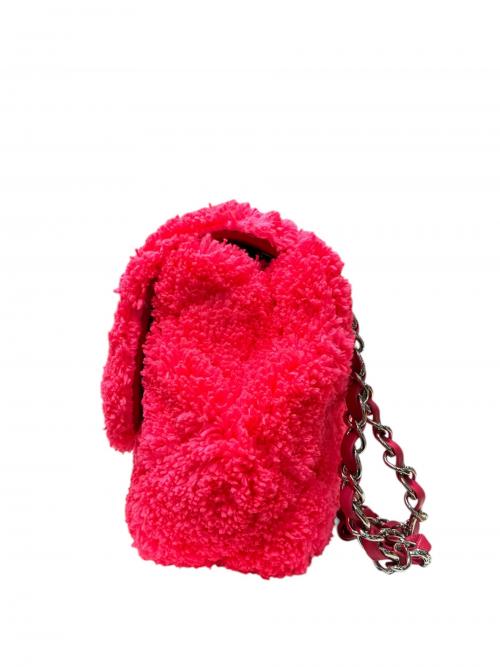 CHANEL（シャネル）CHANEL (シャネル) パイルマトラッセ/シングルフラップ25/チェーンショルダーバッグ ピンクの古着・服飾アイテム