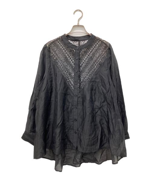 SPECCHIO（スペッチオ）SPECCHIO (スペッチオ) レースチュニック ブラック サイズ:40の古着・服飾アイテム