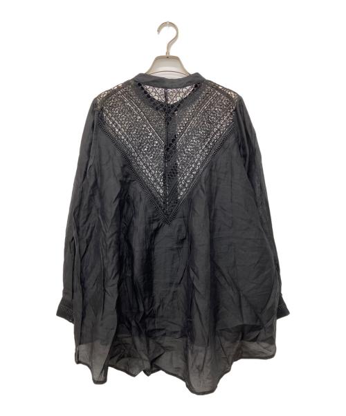 SPECCHIO（スペッチオ）SPECCHIO (スペッチオ) レースチュニック ブラック サイズ:40の古着・服飾アイテム