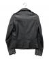 Sandro (サンドロ) ラムレザーダブルライダースジャケット ブラック：10000円