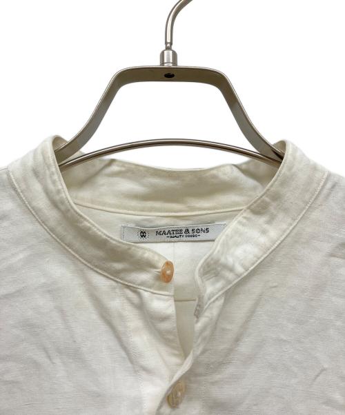 MAATEE&SONS（マーティーアンドサンズ）MAATEE&SONS (マーティーアンドサンズ) LINEN PULL OVER SHIRTS ホワイト サイズ:1の古着・服飾アイテム