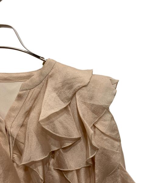 Apuweiser-riche（アプワイザーリッシェ）Apuweiser-riche (アプワイザーリッシェ) シアーフリルブラウス ベージュ サイズ:1 未使用品の古着・服飾アイテム