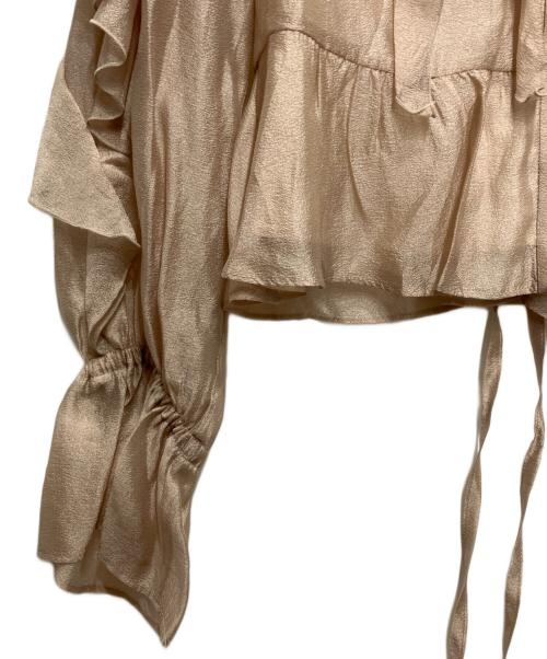 Apuweiser-riche（アプワイザーリッシェ）Apuweiser-riche (アプワイザーリッシェ) シアーフリルブラウス ベージュ サイズ:1 未使用品の古着・服飾アイテム