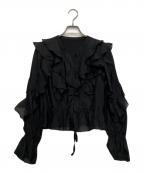 Apuweiser-richeアプワイザーリッシェ）の古着「シアーフリルブラウス」｜ブラック