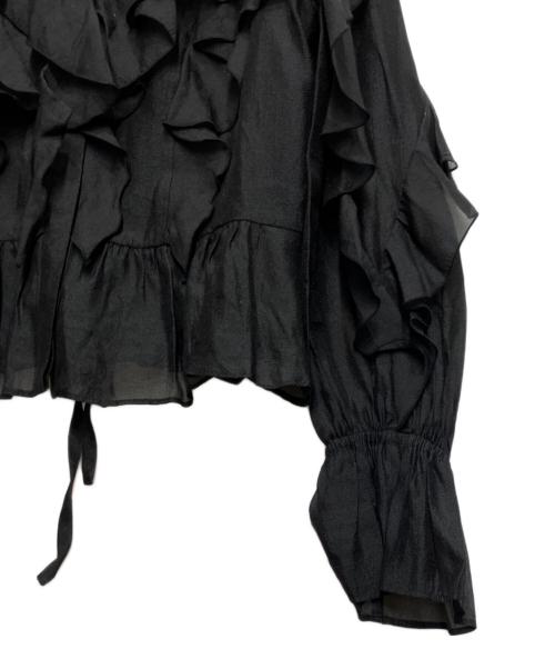 Apuweiser-riche（アプワイザーリッシェ）Apuweiser-riche (アプワイザーリッシェ) シアーフリルブラウス ブラック サイズ:1の古着・服飾アイテム