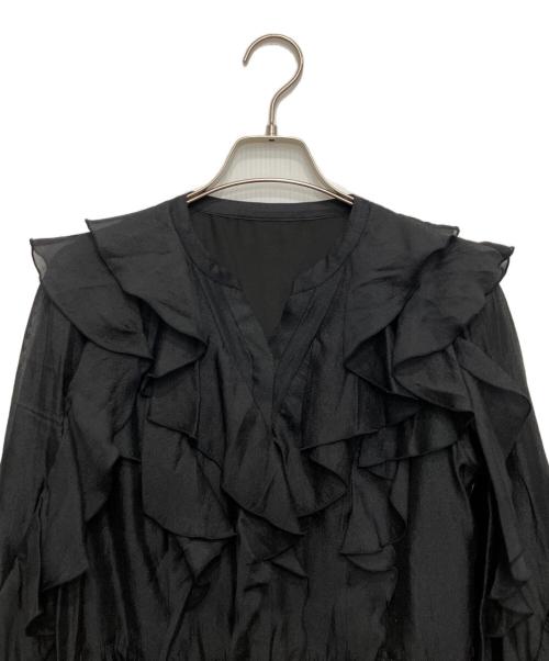 Apuweiser-riche（アプワイザーリッシェ）Apuweiser-riche (アプワイザーリッシェ) シアーフリルブラウス ブラック サイズ:1の古着・服飾アイテム