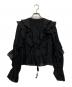 Apuweiser-riche（アプワイザーリッシェ）の古着「シアーフリルブラウス」｜ブラック