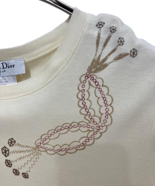 Christian Dior（クリスチャン ディオール）Christian Dior (クリスチャン ディオール) プリントTシャツ アイボリー サイズ:40の古着・服飾アイテム