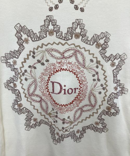 Christian Dior（クリスチャン ディオール）Christian Dior (クリスチャン ディオール) プリントTシャツ アイボリー サイズ:40の古着・服飾アイテム