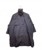 IENAイエナ）の古着「Pe/ポプリンオーバートレンチコート」｜ネイビー