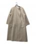 TOMORROW LAND（トゥモローランド）の古着「プレミアムウールリバーノーカラーコート」｜ベージュ