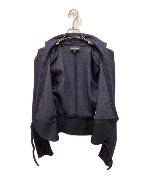 EMPORIO ARMANI（エンポリオアルマーニ）EMPORIO ARMANI (エンポリオアルマーニ) ラップ風ジャケット ネイビー サイズ:44の古着・服飾アイテム