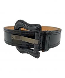 FENDI（フェンディ）の古着「ビッグバックルベルト」｜ブラック