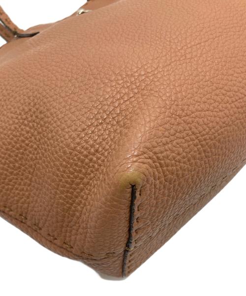 FENDI（フェンディ）FENDI (フェンディ) トートバッグ　レザーバッグ　スモールカルラ　セレリア ブラウン サイズ:実寸参照の古着・服飾アイテム