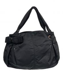 Salvatore Ferragamo（サルヴァトーレ フェラガモ）の古着「ヴァラリボンナイロントートバッグ」｜ブラック