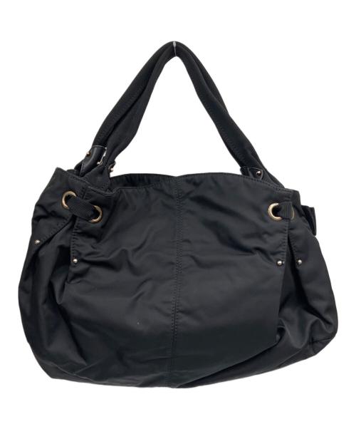 Salvatore Ferragamo（サルヴァトーレ フェラガモ）Salvatore Ferragamo (サルヴァトーレ フェラガモ) ヴァラリボンナイロントートバッグ ブラックの古着・服飾アイテム
