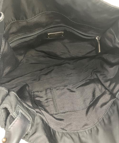 Salvatore Ferragamo（サルヴァトーレ フェラガモ）Salvatore Ferragamo (サルヴァトーレ フェラガモ) ヴァラリボンナイロントートバッグ ブラックの古着・服飾アイテム